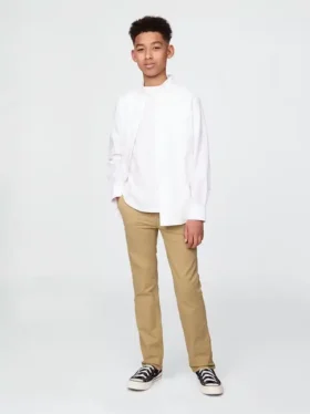 Kinder-Uniformhose aus Stretch-Khakis in gerader Passform