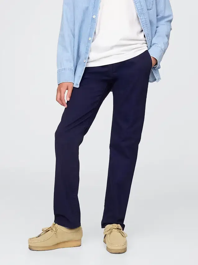 Kinder-Uniformhose aus Stretch-Khakis in gerader Passform