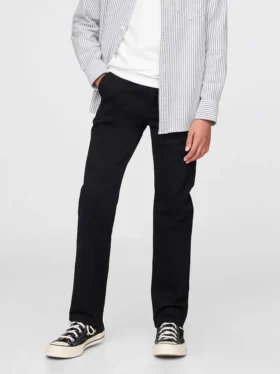 Kinder-Uniformhose aus Stretch-Khakis in gerader Passform