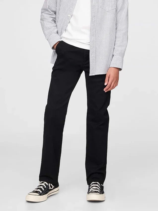 Kinder-Uniformhose aus Stretch-Khakis in gerader Passform
