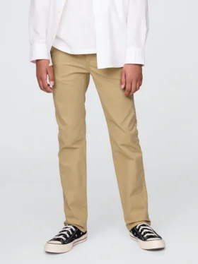 Kinder-Uniformhose aus Stretch-Khakis in gerader Passform