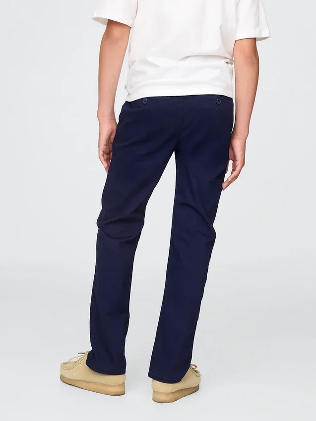 Kinder-Uniformhose aus Stretch-Khakis in gerader Passform