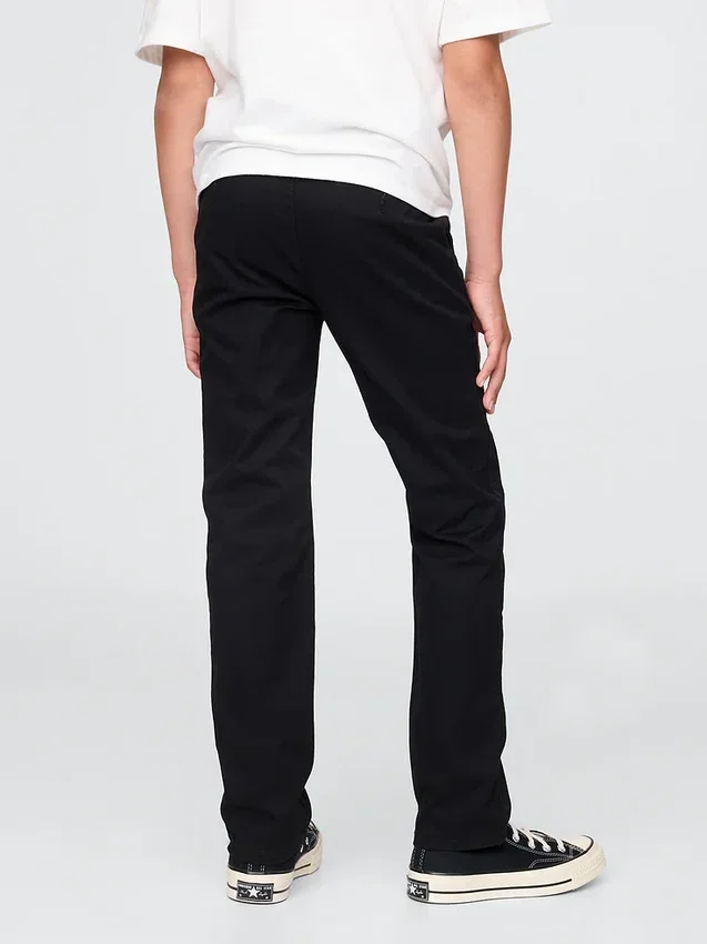 Kinder-Uniformhose aus Stretch-Khakis in gerader Passform