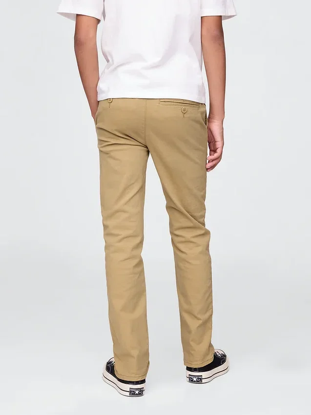 Kinder-Uniformhose aus Stretch-Khakis in gerader Passform