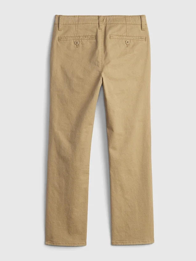 Kinder-Uniformhose aus Stretch-Khakis in gerader Passform
