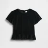 Kinder-Velours-Peplum-Oberteil