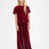 Kinder-Velours-Peplum-Oberteil