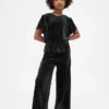 Kinder-Velours-Peplum-Oberteil