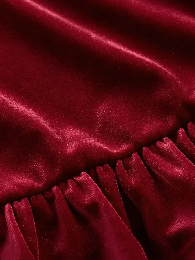 Kinder-Velours-Peplum-Oberteil