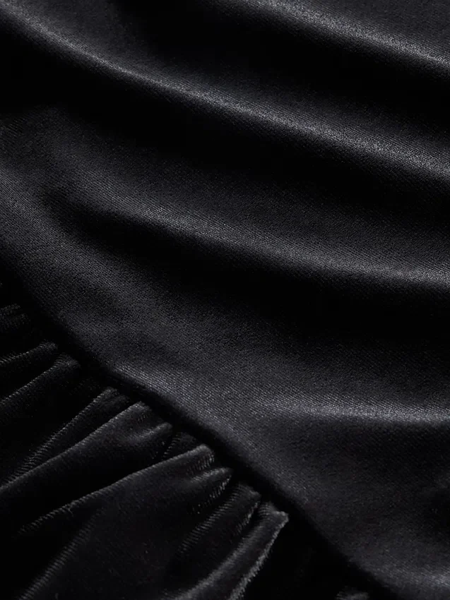 Kinder-Velours-Peplum-Oberteil