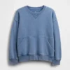 Kinder-Vintagesoft-Sweatshirt mit Rundhalsausschnitt und Tasche
