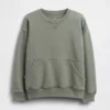 Kinder-Vintagesoft-Sweatshirt mit Rundhalsausschnitt und Tasche