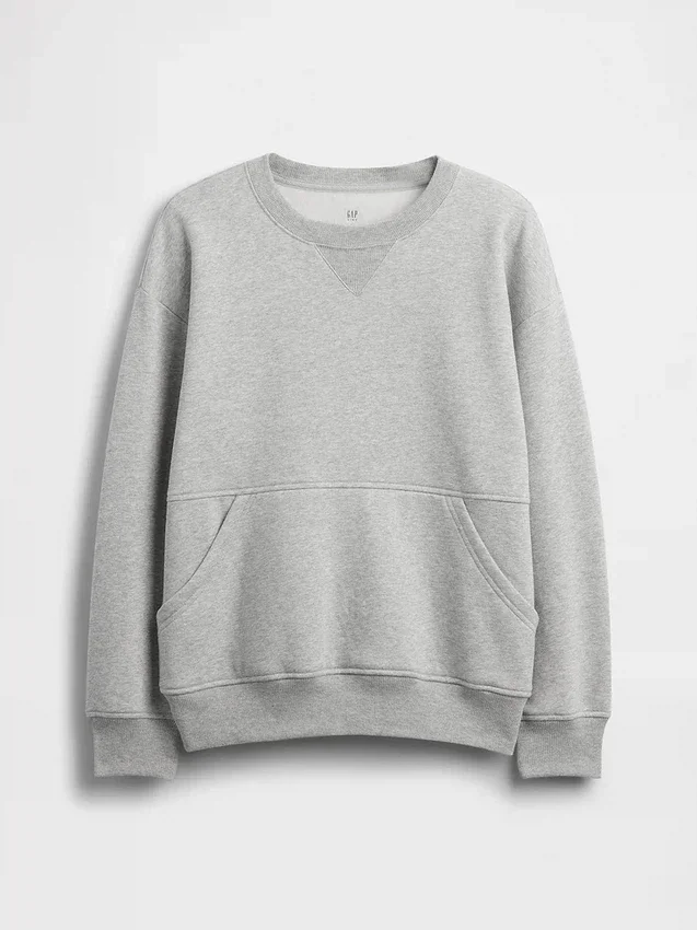 Kinder-Vintagesoft-Sweatshirt mit Rundhalsausschnitt und Tasche