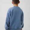 Kinder-Vintagesoft-Sweatshirt mit Rundhalsausschnitt und Tasche