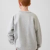 Kinder-Vintagesoft-Sweatshirt mit Rundhalsausschnitt und Tasche