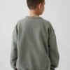 Kinder-Vintagesoft-Sweatshirt mit Rundhalsausschnitt und Tasche