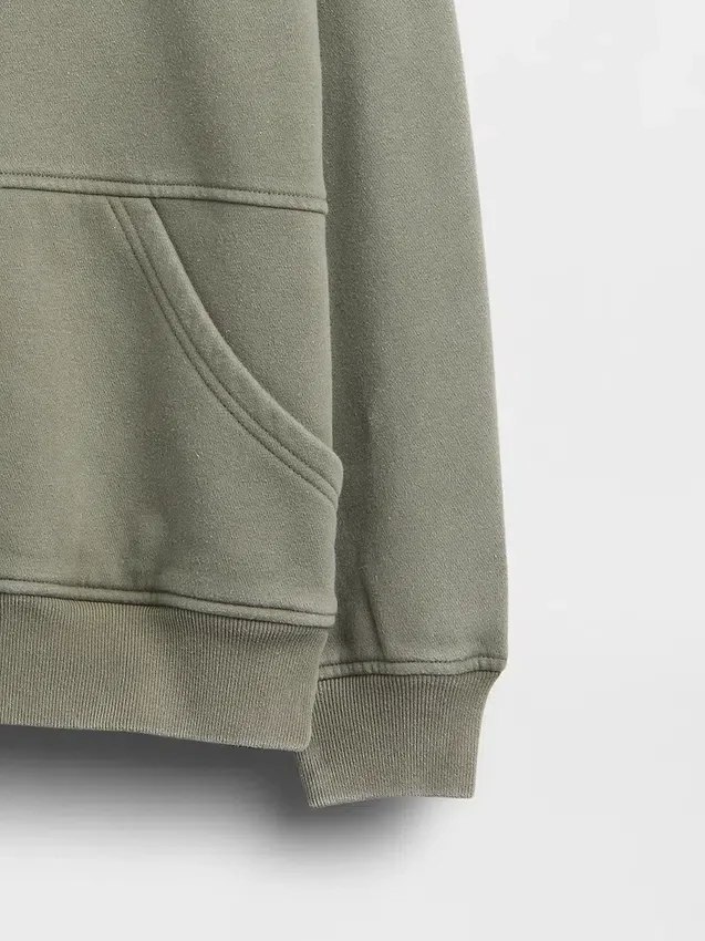 Kinder-Vintagesoft-Sweatshirt mit Rundhalsausschnitt und Tasche