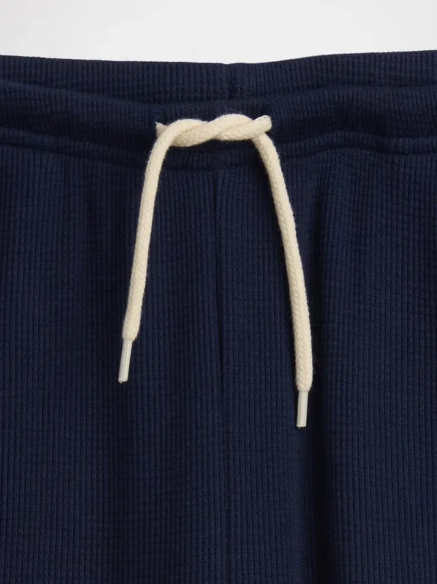 Kinder-Waffelpiqué-Hose mit lockerer Passform und weitem Bein
