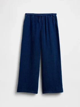 Kinderhose aus Baumwollgaze mit lockerer Passform und weitem Bein