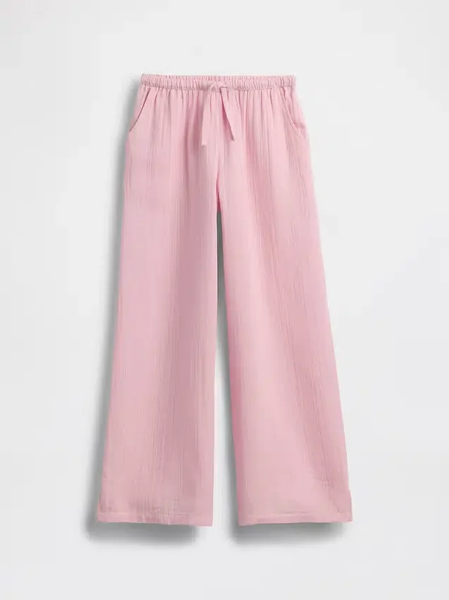 Kinderhose aus Baumwollgaze mit weitem Bein