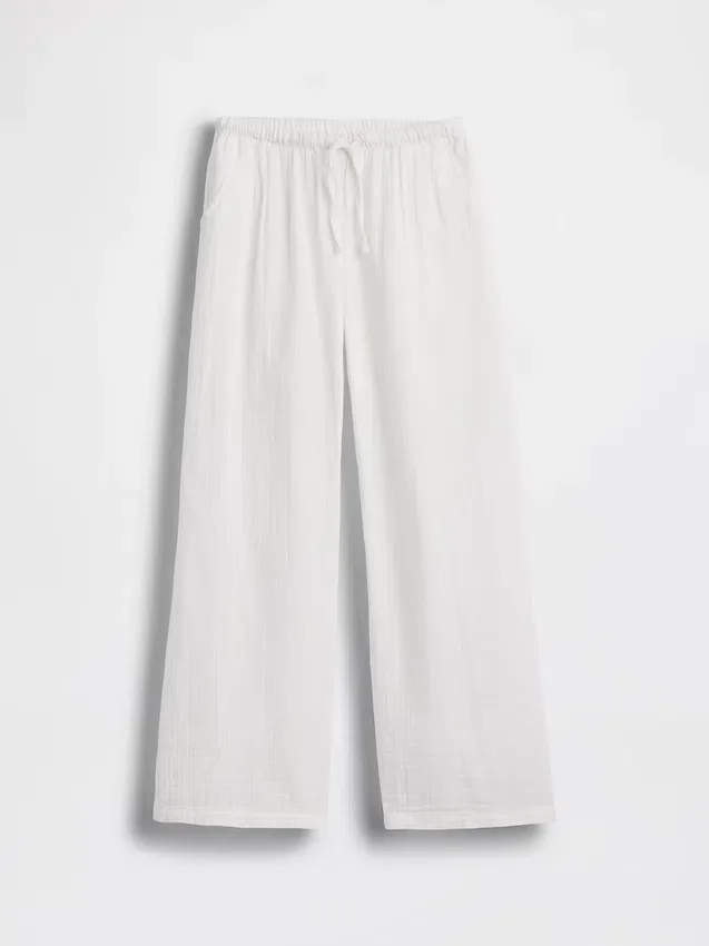 Kinderhose aus Baumwollgaze mit weitem Bein