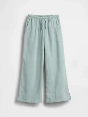 Kinderhose aus Baumwollgaze mit weitem Bein