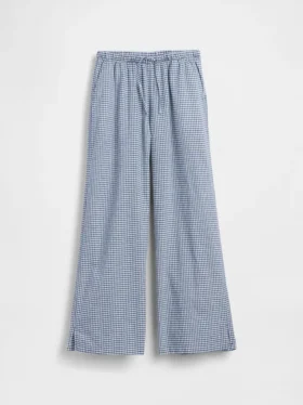 Kinderhose aus Leinen-Baumwolle mit weitem Bein und einfachem Anzug