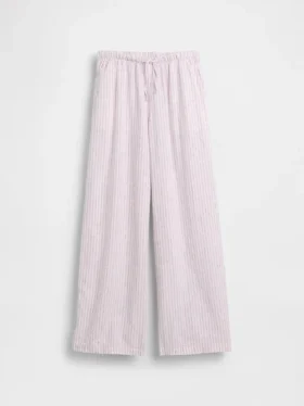 Kinderhose aus Leinen-Baumwolle mit weitem Bein und einfachem Anzug