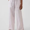Kinderhose aus Leinen-Baumwolle mit weitem Bein und einfachem Anzug