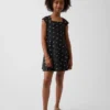 Kinderkleid aus Jersey mit quadratischem Ausschnitt