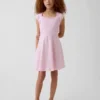 Kinderkleid aus Jersey mit quadratischem Ausschnitt