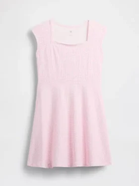 Kinderkleid aus Jersey mit quadratischem Ausschnitt