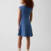 Kinderkleid aus Jersey mit quadratischem Ausschnitt