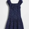 Kinderkleid mit Polka-Dots und tief sitzender Taille