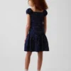 Kinderkleid mit Polka-Dots und tief sitzender Taille