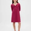 Kinderkleid mit Rippbündchen und Schleife