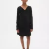 Kinderkleid mit Rippbündchen und Schleife