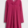 Kinderkleid mit Rippbündchen und Schleife