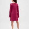 Kinderkleid mit Rippbündchen und Schleife