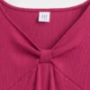 Kinderkleid mit Rippbündchen und Schleife