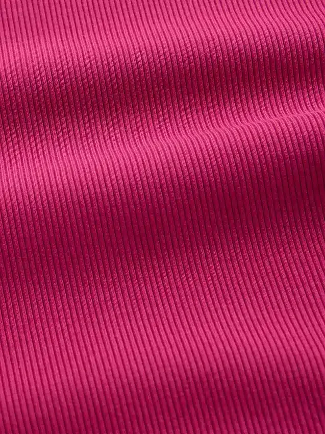 Kinderkleid mit Rippbündchen und Schleife
