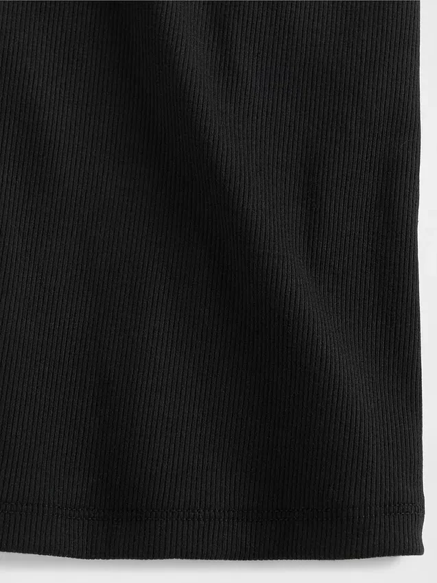 Kinderkleid mit Rippbündchen und Schleife