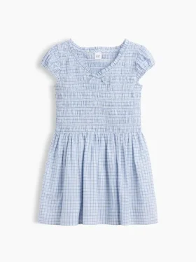 Kinderkleid mit Smok-Print