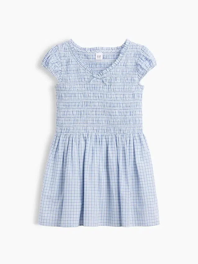 Kinderkleid mit Smok-Print