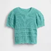 Kinderpullover mit Wellenkante und gemischten Maschen