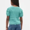 Kinderpullover mit Wellenkante und gemischten Maschen