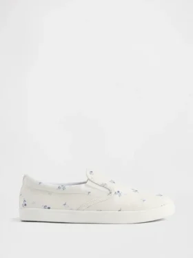 Kinderslip-On-Sneaker mit Blumenmuster
