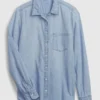Klassisches Hemd aus Bio-Baumwoll-Denim