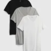 Klassisches T-Shirt mit V-Ausschnitt (3er-Pack)
