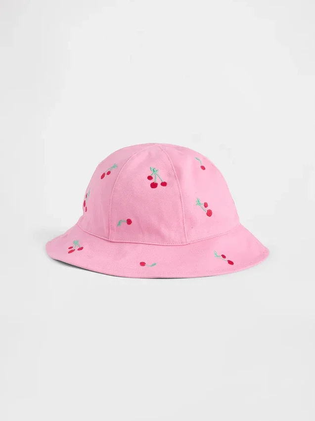 Kleinkind-Bucket-Mütze mit Kirschmotiv